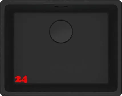 FRANKE Kchensple Maris MRG 210-52 Fragranit+ Granitsple Flchenbndig Black Matt - Black Collection Siebkorb als Stopfenventil