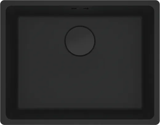FRANKE Kchensple Maris MRG 210-52 Fragranit+ Granitsple Flchenbndig Black Matt - Black Collection Siebkorb als Stopfenventil