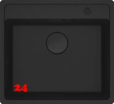 FRANKE Kchensple Maris MRG 210-52 A HLB Fragranit+ Granitsple Flchenbndig Black Matt - Black Collection Siebkorb als Drehknopfventil