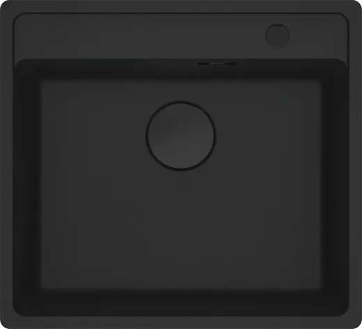 FRANKE Kchensple Maris MRG 210-52 A HLB Fragranit+ Granitsple Flchenbndig Black Matt - Black Collection Siebkorb als Drehknopfventil