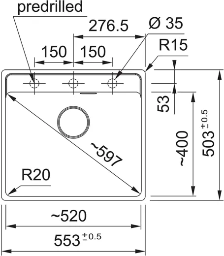 FRANKE Kchensple Maris MRG 210-52 A HLB Fragranit+ Granitsple Flchenbndig Black Matt - Black Collection Siebkorb als Drehknopfventil
