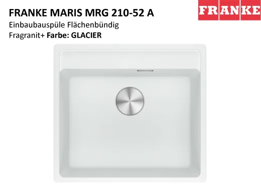 FRANKE Kchensple Maris MRG 210-52 A HLB Fragranit+ Granitsple Flchenbndig mit Siebkorb als Druckknopfventil