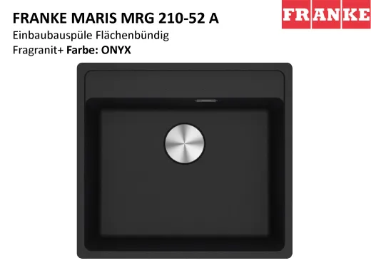 ❎ FRANKE Kchensple Maris MRG 210-52 A HLB Fragranit+ Granitsple Flchenbndig mit Siebkorb als Stopfenventil