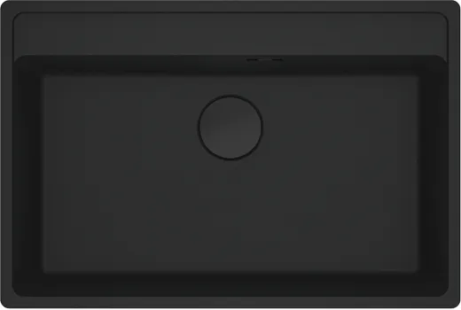 FRANKE Kchensple Maris MRG 610-72 A HLB Fragranit+ Granitsple Black Matt - Black Collection Einbausple mit Siebkorb als Stopfenventil