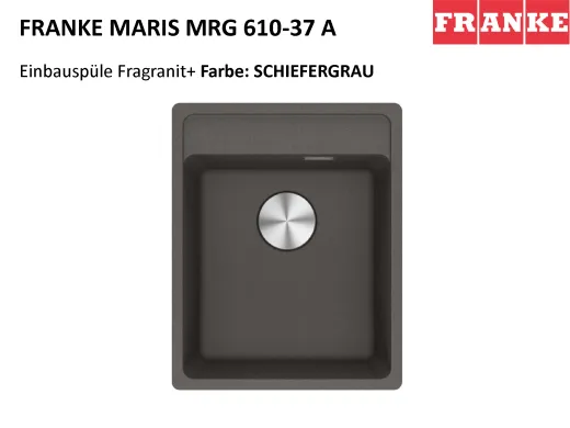 FRANKE Kchensple Maris MRG 610-37 A HLB Fragranit+ Granitsple / Einbausple mit Siebkorb als Stopfenventil