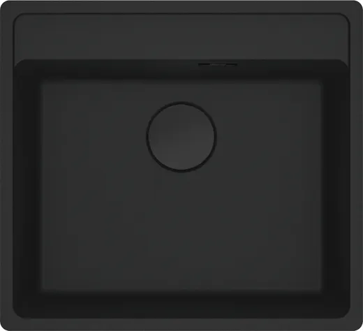 FRANKE Kchensple Maris MRG 610-52 A HLB Fragranit+ Granitsple Black Matt - Black Collection Einbausple mit Siebkorb als Stopfenventil