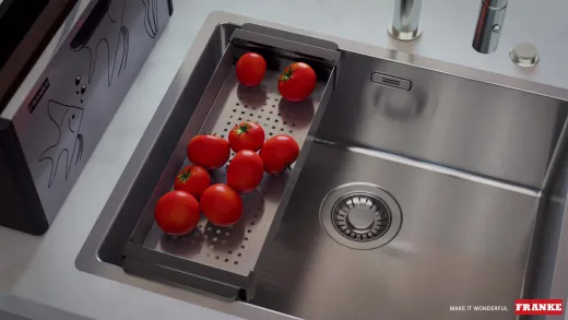 FRANKE Andy Chef Zubehrbox mit Schneidbrett, Kochmesser und Abtropfbecken passend zu allen Franke Box Becken