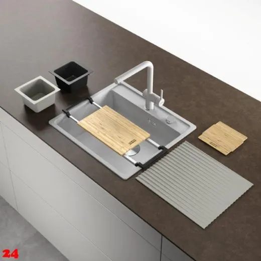 FRANKE ALL-IN Zubehr SET 4 Teleskopierbare Schiene passend fr alle Beckenmae von 340mm bis 540mm (112.0655.488)