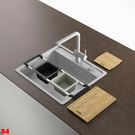 FRANKE ALL-IN Zubehr SET 2 Teleskopierbare Schiene passend fr alle Beckenmae von 340mm bis 540mm (112.0655.482)