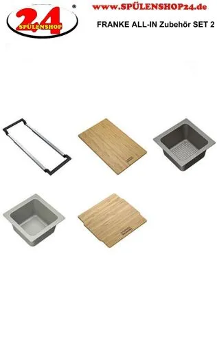 FRANKE ALL-IN Zubehr SET 2 Teleskopierbare Schiene passend fr alle Beckenmae von 340mm bis 540mm (112.0655.482)