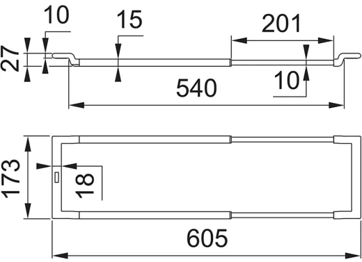 FRANKE ALL-IN Zubehr SET 2 Teleskopierbare Schiene passend fr alle Beckenmae von 340mm bis 540mm (112.0655.482)