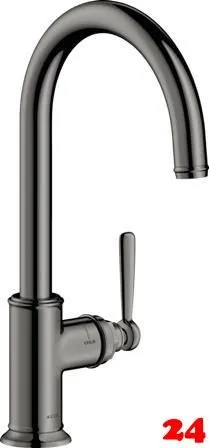 AXOR Kchenarmatur Montreux Polished Black Chrome PVD Einhebelmischer 260 mit Festauslauf Schwenkbereich einstellbar (16580330)