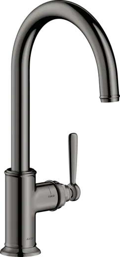 AXOR Kchenarmatur Montreux Polished Black Chrome PVD Einhebelmischer 260 mit Festauslauf Schwenkbereich einstellbar (16580330)