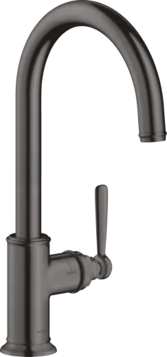 AXOR Kchenarmatur Montreux Brushed Black Chrome PVD Einhebelmischer 260 mit Festauslauf Schwenkbereich einstellbar (16580340)
