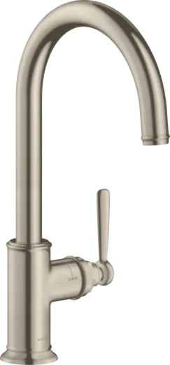 AXOR Kchenarmatur Montreux Brushed Nickel PVD Einhebelmischer 260 mit Festauslauf Schwenkbereich einstellbar (16580820)