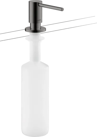 AXOR Uno Seifenspender Polished Black Chrome PVD Splmittelspender / Dispenser mit Druckbettigung (42818330)