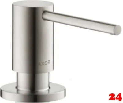 AXOR Uno Seifenspender Edelstahl Finish Splmittelspender / Dispenser mit Druckbettigung (42818800)