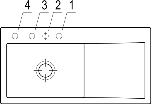 Villeroy & Boch SUBWAY STYLE 60 BL-Classicline Einbausple / Keramiksple in Standard Farben