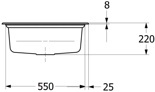 Villeroy & Boch SUBWAY STYLE 60 S-Classicline Einbausple / Keramiksple in Standard Farben