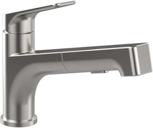 Villeroy & Boch Kchenarmatur Junis Shower Einhebelmischer Edelstahl massiv mit Zugauslauf und Brausefunktion