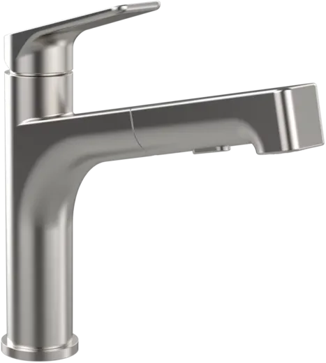 Villeroy & Boch Kchenarmatur Junis Sky Shower Einhebelmischer Edelstahl massiv mit Zugauslauf und Brausefunktion