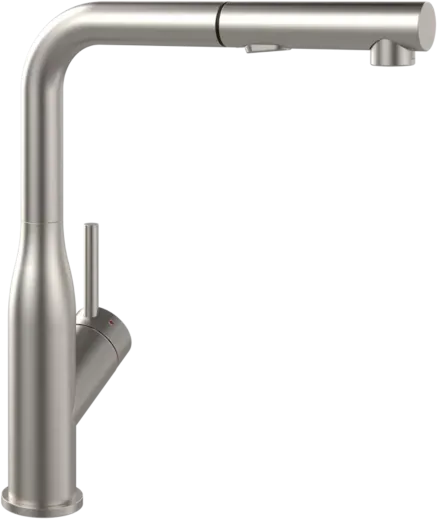 Villeroy & Boch Kchenarmatur Subway Style Shower Einhebelmischer Edelstahl massiv mit Zugauslauf und Brausefunktion