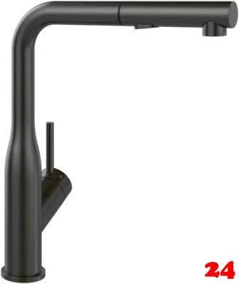 Villeroy & Boch Kchenarmatur Subway Style Shower Einhebelmischer Anthracite (PVD) mit Zugauslauf und Brausefunktion