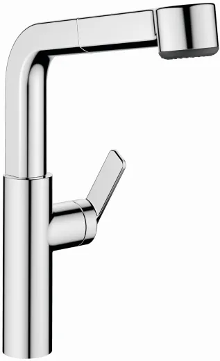 KWC Kchenarmatur Domo 6.0 10.661.003.000FL Einhebelmischer Chrom mit Zugauslauf und Brausefunktion (124928)