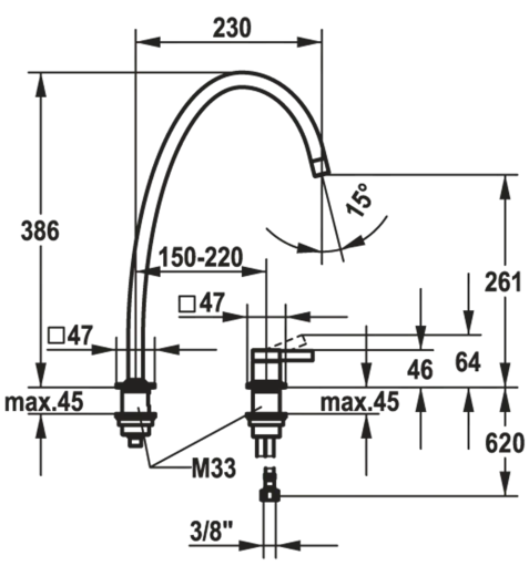 KWC Kchenarmatur Era 10.392.024.700FL Einhebelmischer Edelstahl massiv mit Festauslauf 2-Loch Montage (124399)