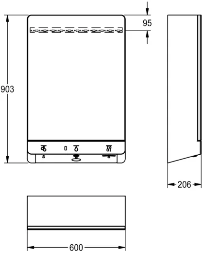 KWC PROFESSIONAL FX-M Waschplatzeinheit FXCD1001M (Wasser, Seife, Luft) zur Wandmontage komplett berhrungslos