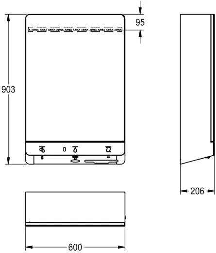 KWC PROFESSIONAL FX-M Waschplatzeinheit FXCT1001M (Wasser, Seife, Papierhandtuchspender) zur Wandmontage komplett berhrungslos