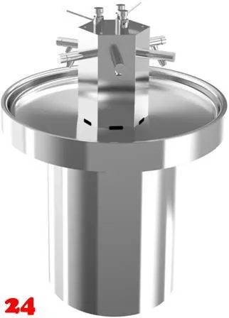 KWC PROFESSIONAL Saturn Rundwaschtisch SANX605 Edelstahl mit 6 Selbstschluss-Wandventilen und 3 Seifenspendern SD80 für 6 Personen bodenstehend KWC PROFESSIONAL Saturn Rundwaschtisch SANX605 Edelstahl mit 6 Selbstschluss-Wandventilen und 3 Seifenspendern SD80 für 6 Personen bodenstehend