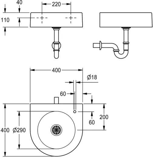 KWC PROFESSIONAL Anima Trinkbrunnen SIRW24D fr Wandmontage aus MIRANIT ohne berlauf