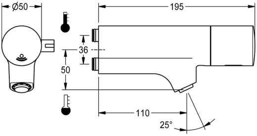 KWC PROFESSIONAL F5E-Mix Elektronik Waschplatzbatterie F5EM1015 DN 15 fr Armatureneinheit oder Wandflansch, opto-elektronisch gesteuert
