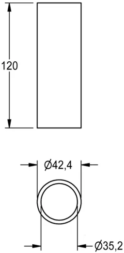 KWC PROFESSIONAL Distanzhlse ZAQFU0002 zur Montage von doppelreihigen Armatureneinheiten auf Waschreihe Prestige und Futura