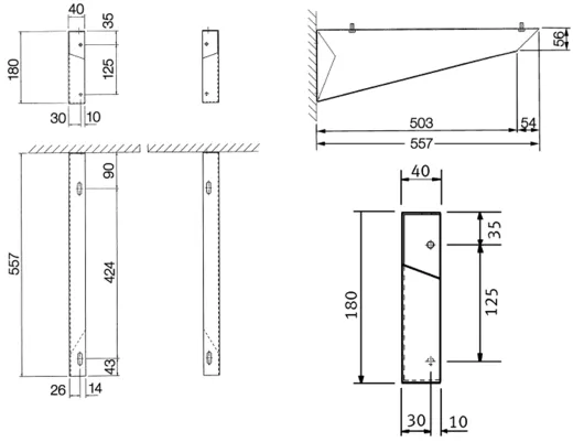 KWC PROFESSIONAL Sirius Konsolenset fr Gipsabscheider SIRX837 fr Wandmontage passend zum Modell SIRX835/836