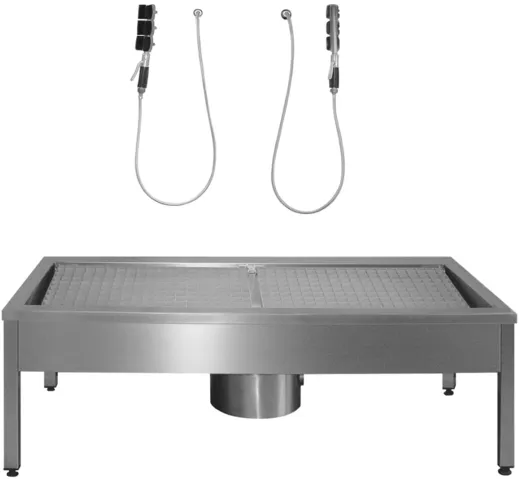 KWC PROFESSIONAL Sirius Schuh-und Stiefelreinigungsanlage SIRX741C zur Wandmontage mit 4 Reinigungspltzen