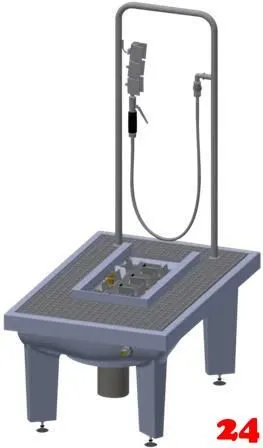 KWC PROFESSIONAL Sirius Miranit Schuh-und Stiefelreinigungsanlage SIRB712 aus Mineralgranit fr Boden-Einbaumontage