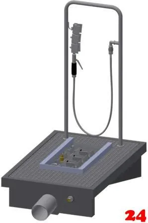 KWC PROFESSIONAL Sirius Miranit Schuh-und Stiefelreinigungsanlage SIRB711 aus Mineralgranit fr Boden-Einbaumontage