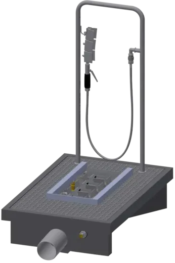 KWC PROFESSIONAL Sirius Miranit Schuh-und Stiefelreinigungsanlage SIRB711 aus Mineralgranit fr Boden-Einbaumontage