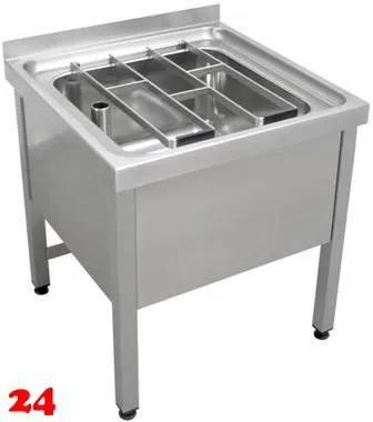 KWC PROFESSIONAL Sirius Standausguss F832V fugenlos eingeschweites Becken Untergestell verschraubt fr medizinischen Bereich