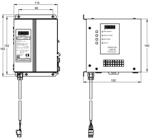 KWC PROFESSIONAL Unterbrechungsfreie Stromversorgung ZAQUA006 zum Anschluss an ECC2 Funktionscontroller fr die Armaturenebene AQUA 3000 open