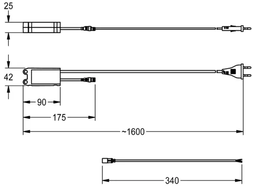 KWC PROFESSIONAL Kompakt Systemnetzteil ZAQUA094 zur Stromversorgung von AQUA 3000 open Armaturen fr die Armaturenebene AQUA 3000 open