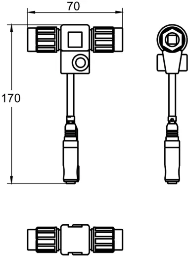 KWC PROFESSIONAL Elektro T Verteiler ZAQUA075 fr AQUA 3000 open Systeme