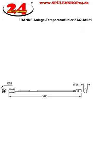 KWC PROFESSIONAL Anlege-Temperaturfhler zur Messdatenerfassung ZAQUA021 Kaltwasserseite