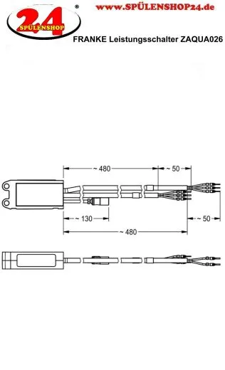 KWC PROFESSIONAL Leistungsschalter fr Elektronikmodul ZAQUA026 Zur Einbindung in AQUA 3000 open