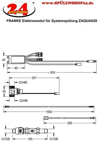 KWC PROFESSIONAL Elektronikmodul fr Systemsplung ZAQUA029 Zur Einbindung in AQUA 3000 open