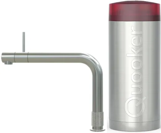 QUOOKER FRONT Combi (+) B Einhebelmischer Edelstahl & 100C Armatur (COMBI+FTSST)