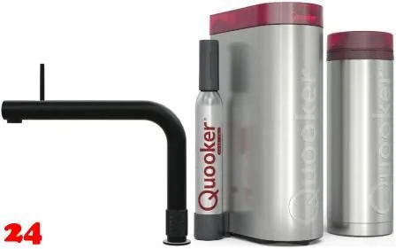 QUOOKER FRONT Schwarz matt PVD VAQ PRO3 mit CUBE 2 *Der Wasserhahn, der alles kann! (PRO3FTBLKCUBE)