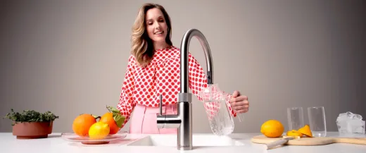 QUOOKER FRONT Edelstahl COMBI (+) B mit CUBE 2 *Der Wasserhahn, der alles kann! (COMBI+FTSSTCUBE)